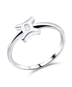 Gemini Zodiac Silver Ring NSR-433